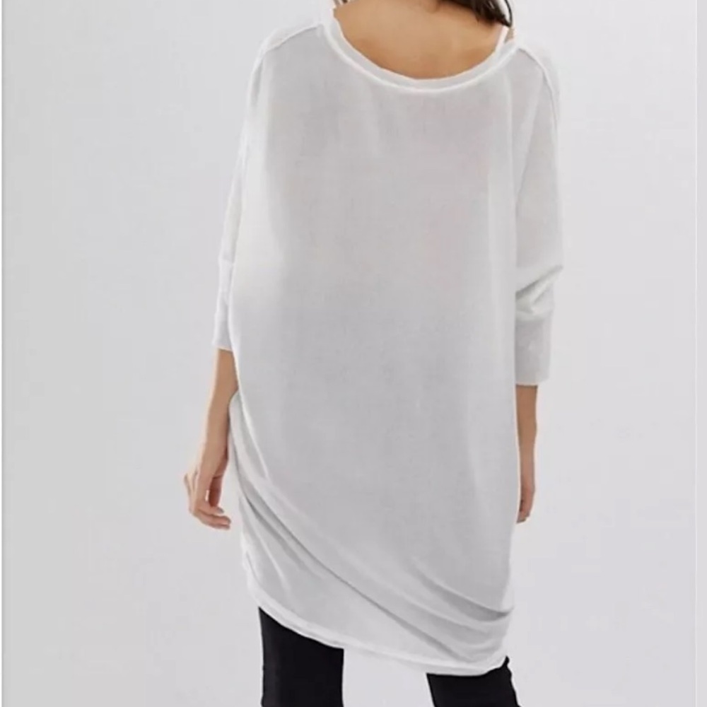 We The Free Free People Catch Waves Burnout Tee Women's Green V-Neck Top Size XS - Picture 9 of 13
